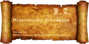 Miserovszki Kolombina névjegykártya